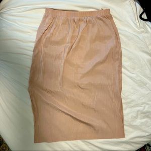 Wilfred Light Pink Pleated Mini Skirt with slits on the side (Large)